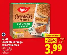 Lidl Iglo crocantes frango com parmesão promoção