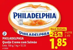Lidl philadelphia queijo creme com salmão promoção