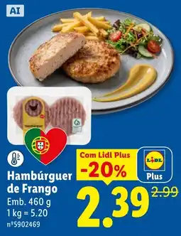 Lidl Hambúrguer de Frango promoção