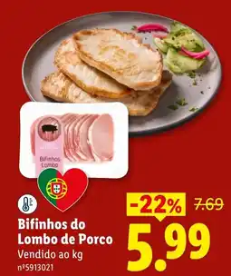 Lidl Bifinhos do Lombinho de Porco promoção