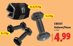 Lidl Crivit halteres/pesos promoção