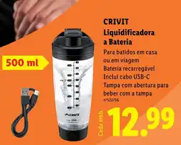 Lidl Crivit liquidificadora a bateria promoção