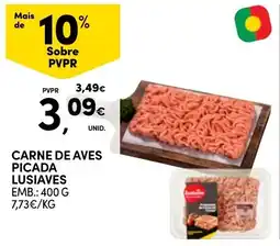 Continente Carne de aves picada lusíaves promoção