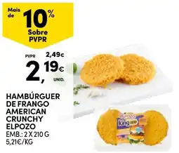 Continente Hambúrguer de frango american crunchy elpozo promoção
