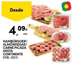 Continente Hambúrguer/almôndegas/carne picada mista continente promoção