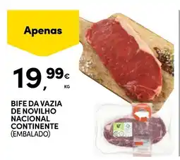 Continente Bife da vazia de novilho continente promoção