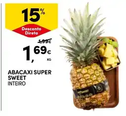 Continente Abacaxi super sweet inteiro promoção