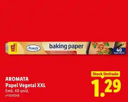 Lidl Aromata Papel Vegetal XXL promoção