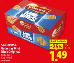Lidl Saborosa Bolachas Mini Bites Original promoção