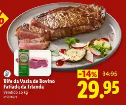 Lidl Bife da Vazia de Bovino Fatiada da Irlanda promoção