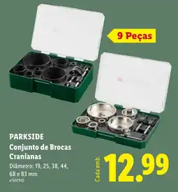 Lidl Parkside conjunto de brocas cranianas promoção