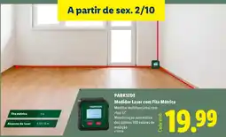Lidl Parkside medidor laser com fita métrica promoção