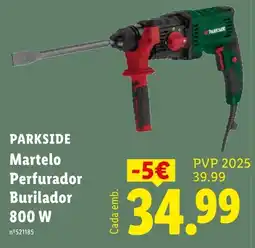 Lidl Parkside martelo perfurador burilador promoção
