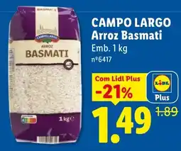 Lidl Campo Largo Arroz Basmati promoção