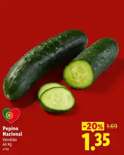 Lidl Pepino Nacional promoção