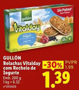 Lidl Gullón Bolachas Vitalday com Recheio de Iogurte promoção