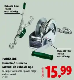 Lidl Parkside guincho/ guincho manual de cabo de aço promoção