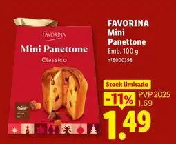 Lidl favorina mini panettone classico promoção