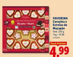 Lidl favorina corações e estrelas de maçapão promoção