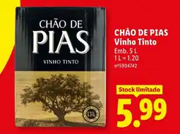 Lidl Chão de piás vinho tinto promoção