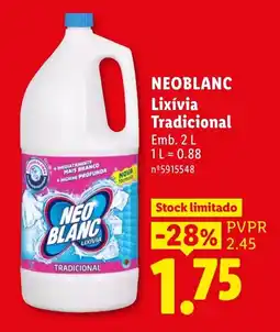Lidl Neo blanc lixívia tradicional promoção