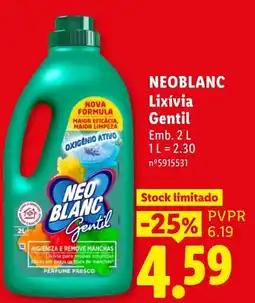 Lidl neoblanca lixívia gentil promoção