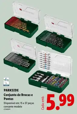 Lidl Parkside conjunto de brocas e pontas promoção