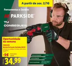Lidl Parkside martelo perfurador burilador 800 w promoção