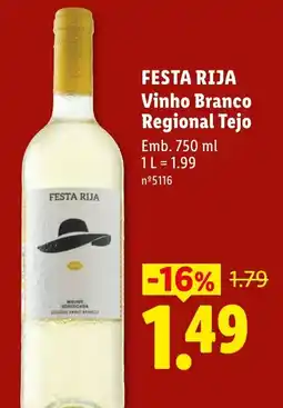 Lidl Festa Rija Vinho Branco promoção