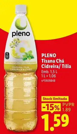 Lidl Pleno Tisana Chá Cidreira/ Tília promoção