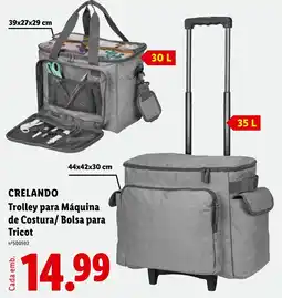 Lidl crelando trolley para máquina de costura/ bolsa para tricot promoção