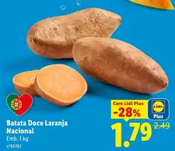 Lidl Batata Doce Laranja Nacional promoção
