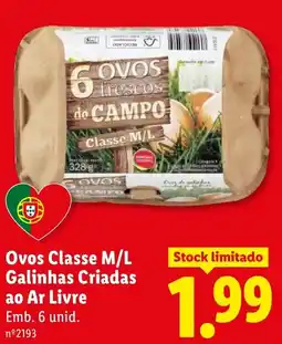 Lidl Ovos Classe M/L promoção