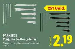 Lidl Parkside conjunto de abraçadeiras promoção
