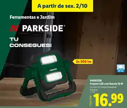 Lidl Parkside projetor led com bateria 10 w promoção