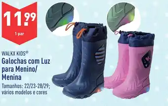 ALDI Walkx Kids Galochas com Luz para Menino/Menina 22/23-28/29 promoção