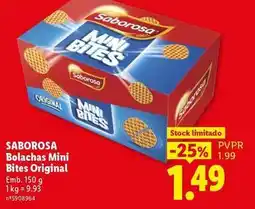 Lidl Saborosa - bolachas mini bites original promoção