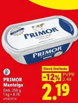 Lidl Primor - manteiga promoção