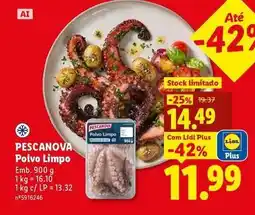Lidl Pescanova - polvo limpo promoção