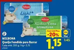 Lidl Milbona - queijo fundido para barrar promoção