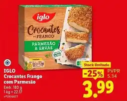 Lidl Iglo - crocantes frango com parmesão promoção