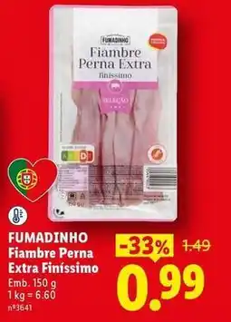 Lidl Fumadinho - fiambre perna extra finissimo promoção