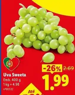 Lidl Uva sweeta promoção