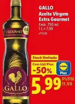 Lidl Gallo - azeite virgem extra gourmet promoção