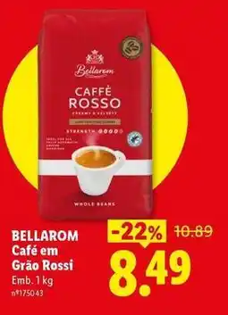 Lidl Bellarom - café em grão rossi promoção