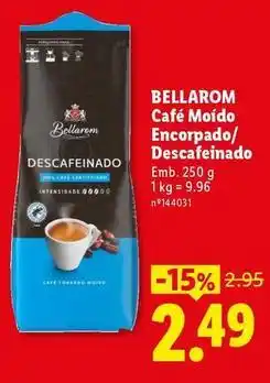 Lidl Bellarom - cafe moido encorpado/ descafeinado promoção