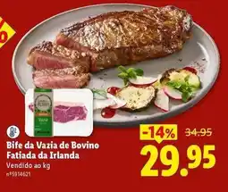 Lidl Bife da vazia de bovino fatiada da irlanda promoção