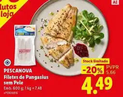 Lidl Pescanova - filetes de pangasius sem pele promoção
