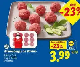 Lidl Nacional - almôndegas de bovino promoção