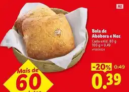 Lidl Bola de abóbora e noz promoção